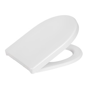 Weißer Wenko WC-Sitz Sindia aus Duroplast mit Absenkautomatik.