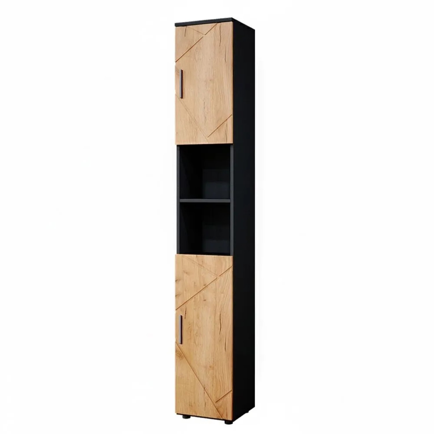 Vicco Badschrank Irma Goldkraft Eiche Anthrazit 30 x 192