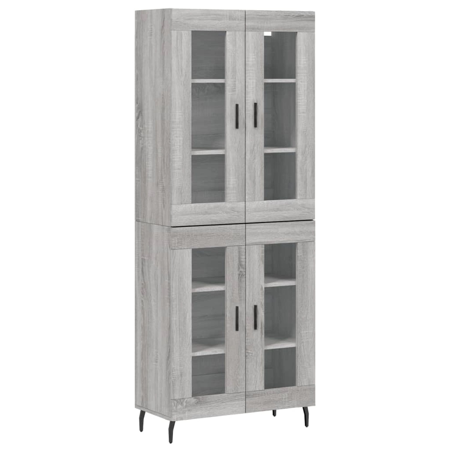 vidaXL Highboard Grau Sonoma 69,5x34x180 cm Holzwerkstoff 3198295