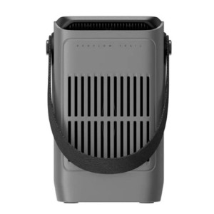 Graue EcoFlow Powerstation Trail 300 DC Mobil mit Tragegriff. Kompakte, tragbare Energiequelle für Camping & Outdoor.
