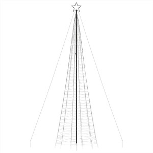 vidaXL LED Weihnachtsbaum mit Erdspießen 1534 LEDs Warmweiß 500 cm 4016404