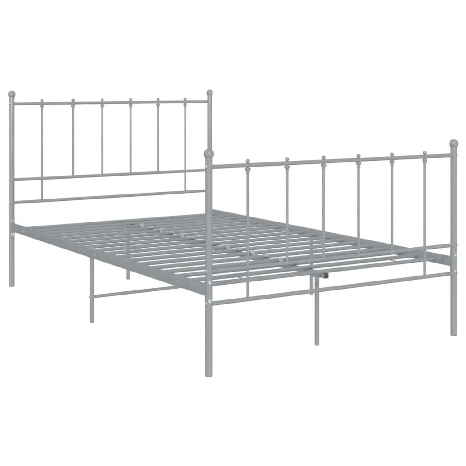 vidaXL Bett Grau Metall 120x200 cm 324954