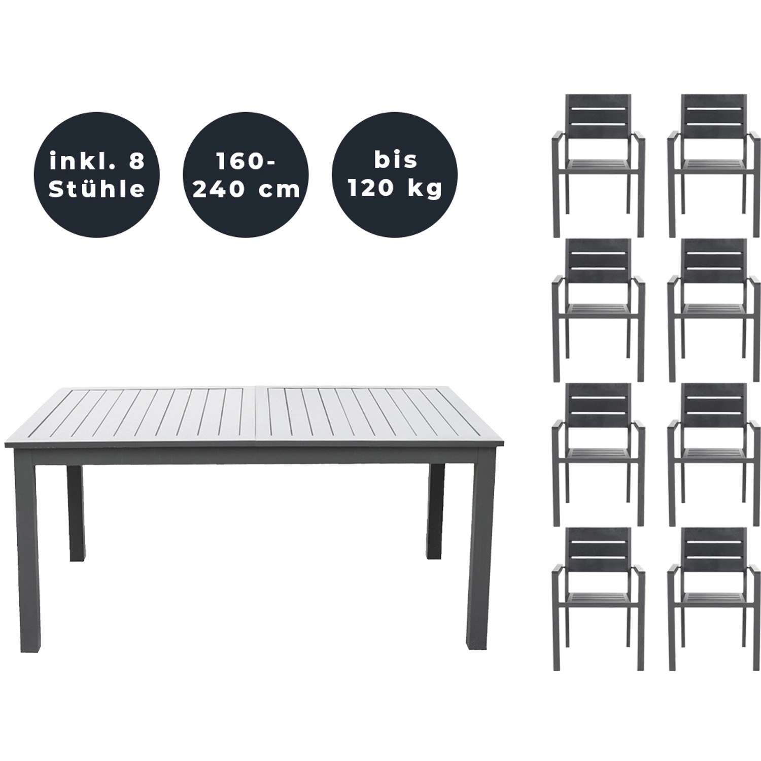 Home Deluxe Sitzgruppe Casa Madera 8-tlg. günstig online kaufen