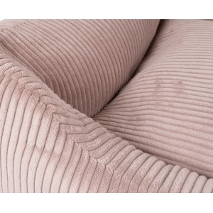 Detailaufnahme: Rosa Knuffelwuff Hundebett Olivia Cord, Größe M-L, gemütliches Hundekörbchen.