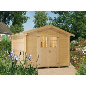 Kiehn-Holz Gartenhaus KH 19-007 Unberührt, 260x260 cm, aus unbehandeltem Holz.