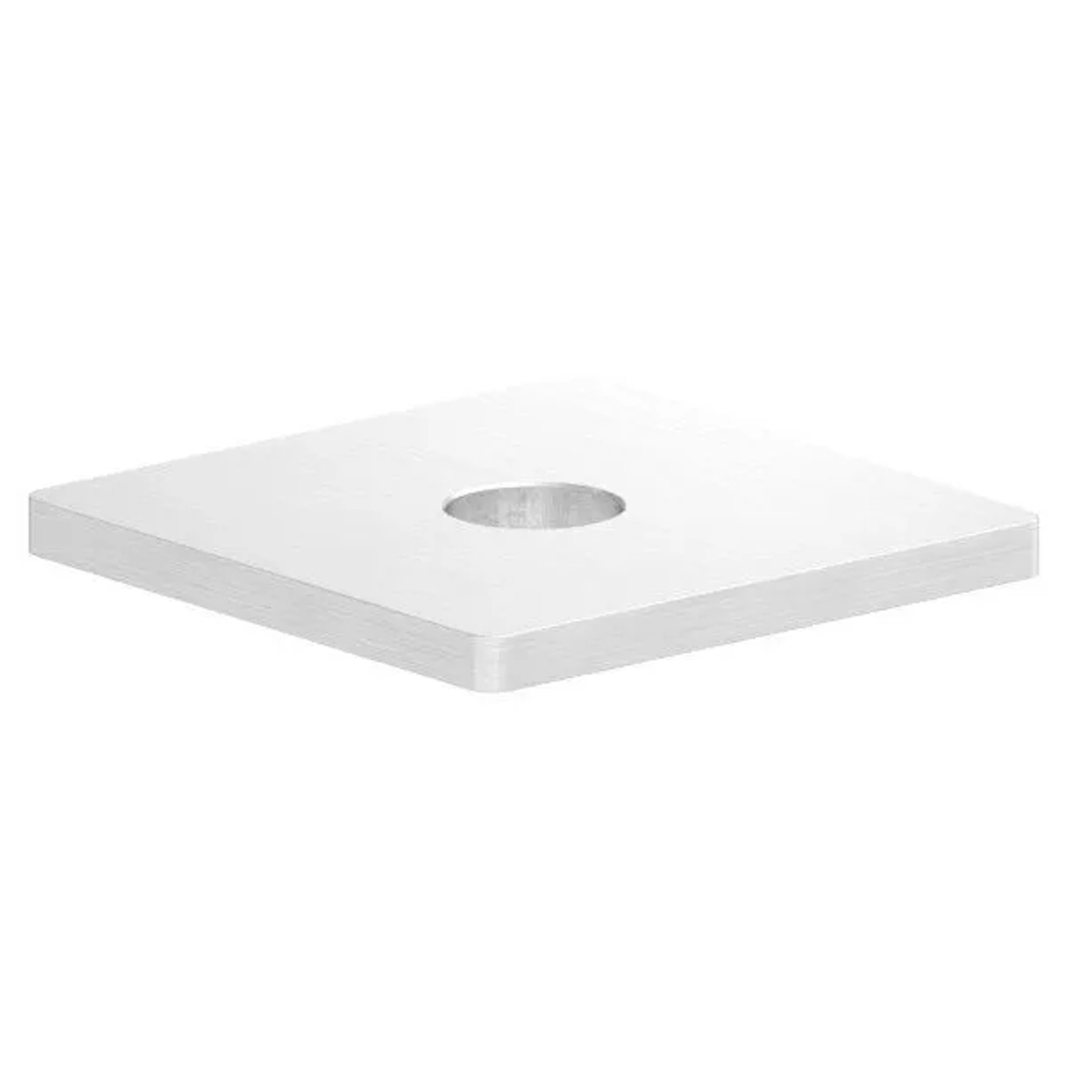 FeNau Einsteckkappe Edelstahl V2A 50x50 mm Flach Mit 12,1 mm Bohrung Zum Aufschweißen