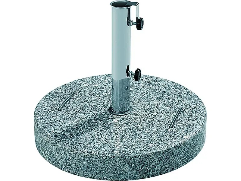 ZEYUAN Sonnenschirmständer Aus Granit – 30 Kg, Mit Rollen & Adapter, Grau