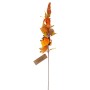 Naturgetreuer Herbstzweig Kunstpflanze mit orange-gelben Blättern, kleinen Kürbissen und Beeren für Deko.