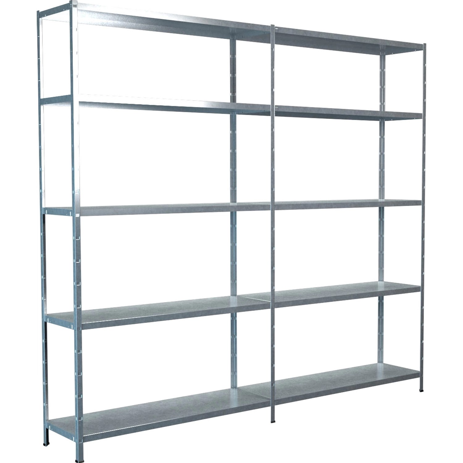 Schulte Set 1 Steckregal/Kellerregal und 1 Anbauregal Verzinkt 200 cm x 220 cm x 35 cm