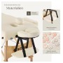 Beige Tectake Massageliege (59 cm breit) mit Zubehör: Lagerungsrollen, Tragetasche, verstellbare Armablage.