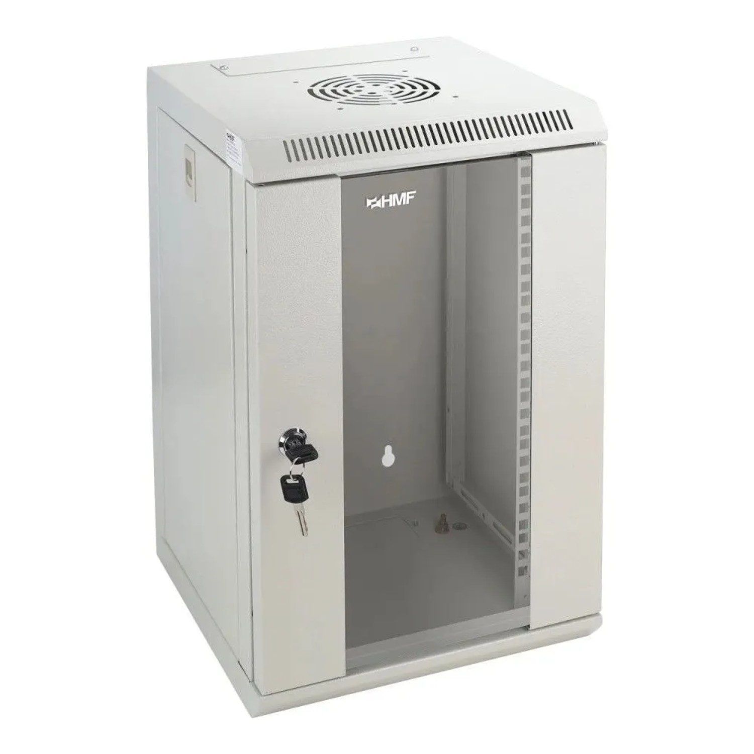 HMF 63309-07 Serverschrank Netzwerkschrank 9HE Wandgehäuse 10 Zoll Rack Lichtgrau