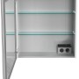 Offener Fackelmann Spiegelschrank OXFORD, weiß, 60 cm breit, mit zwei Glasböden.