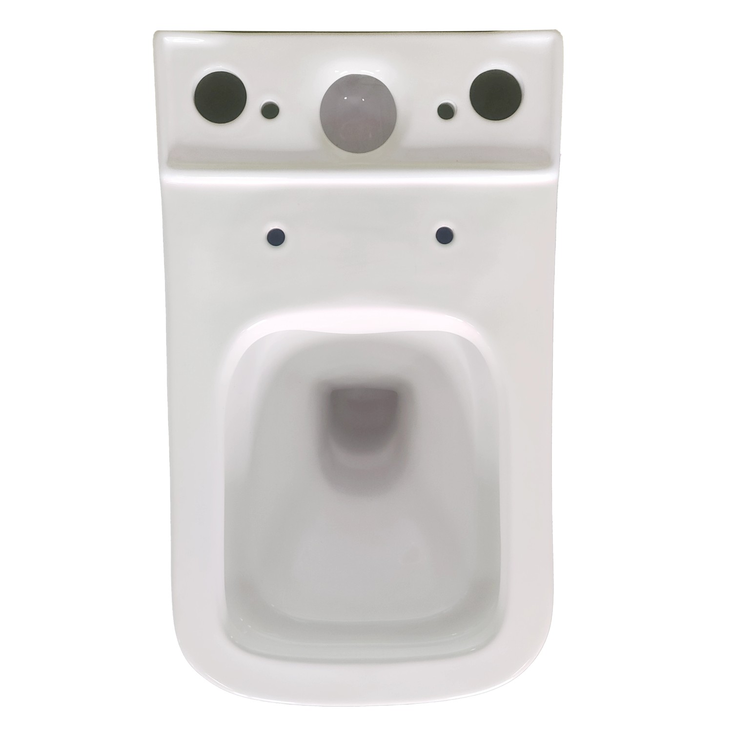 Sanicomfort Aliki Square Stand WC-Kombi, spülrandlos, Aufsicht.