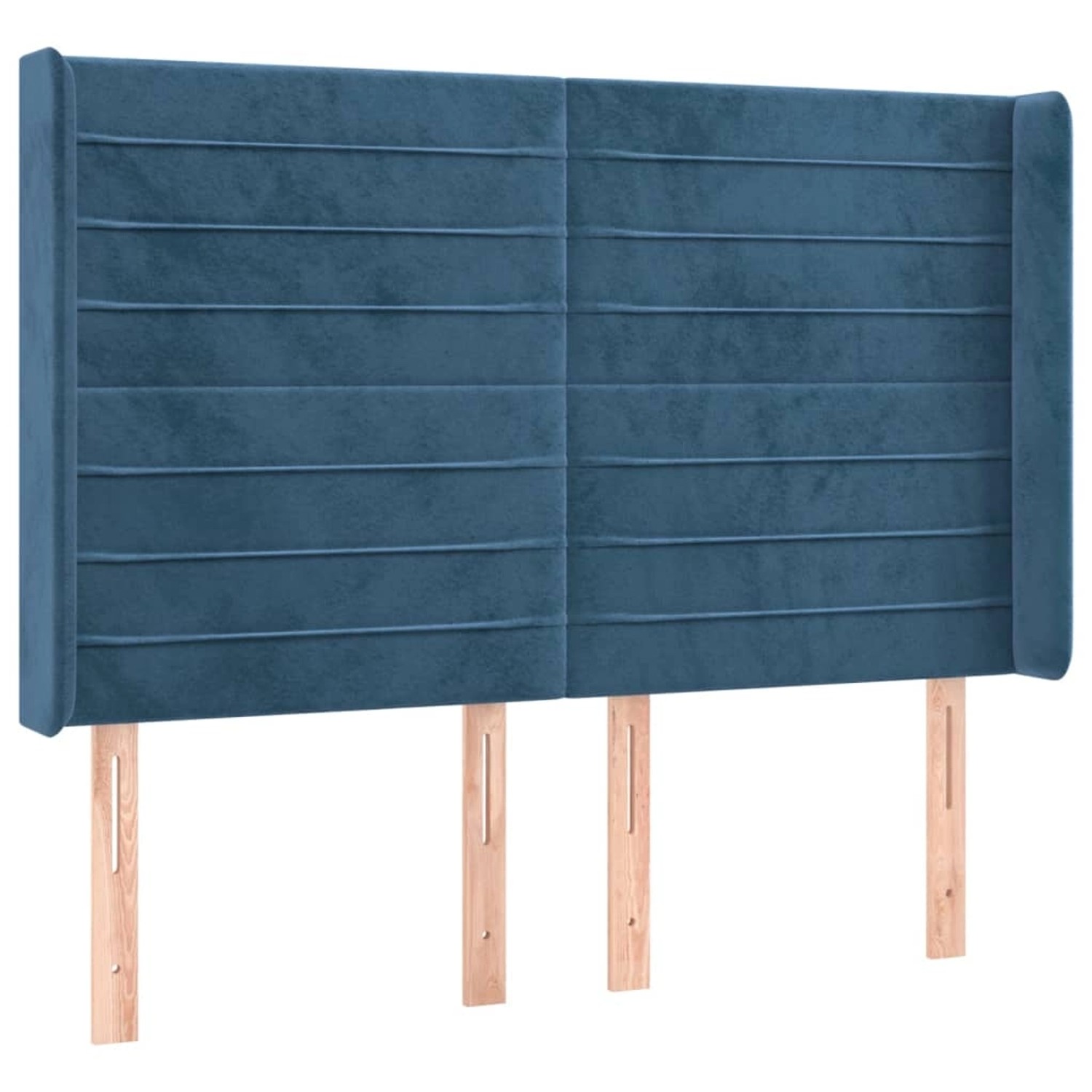 vidaXL LED Kopfteil Dunkelblau 147x16x118/128 cm Samt 3124240