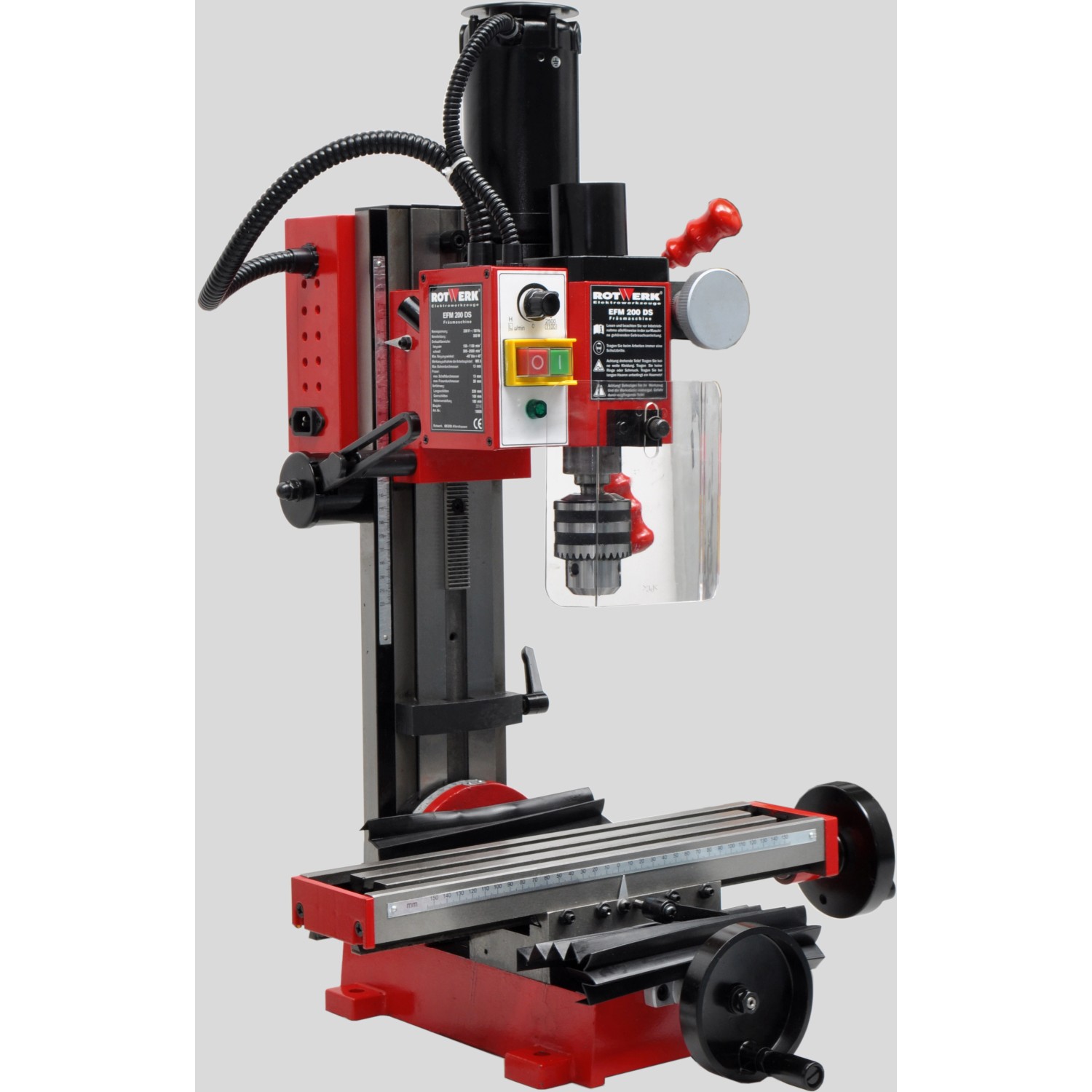 Rotwerk Bohr- und Fräsmaschine EFM 200 DS für präzises Bearbeiten von Werkstücken.