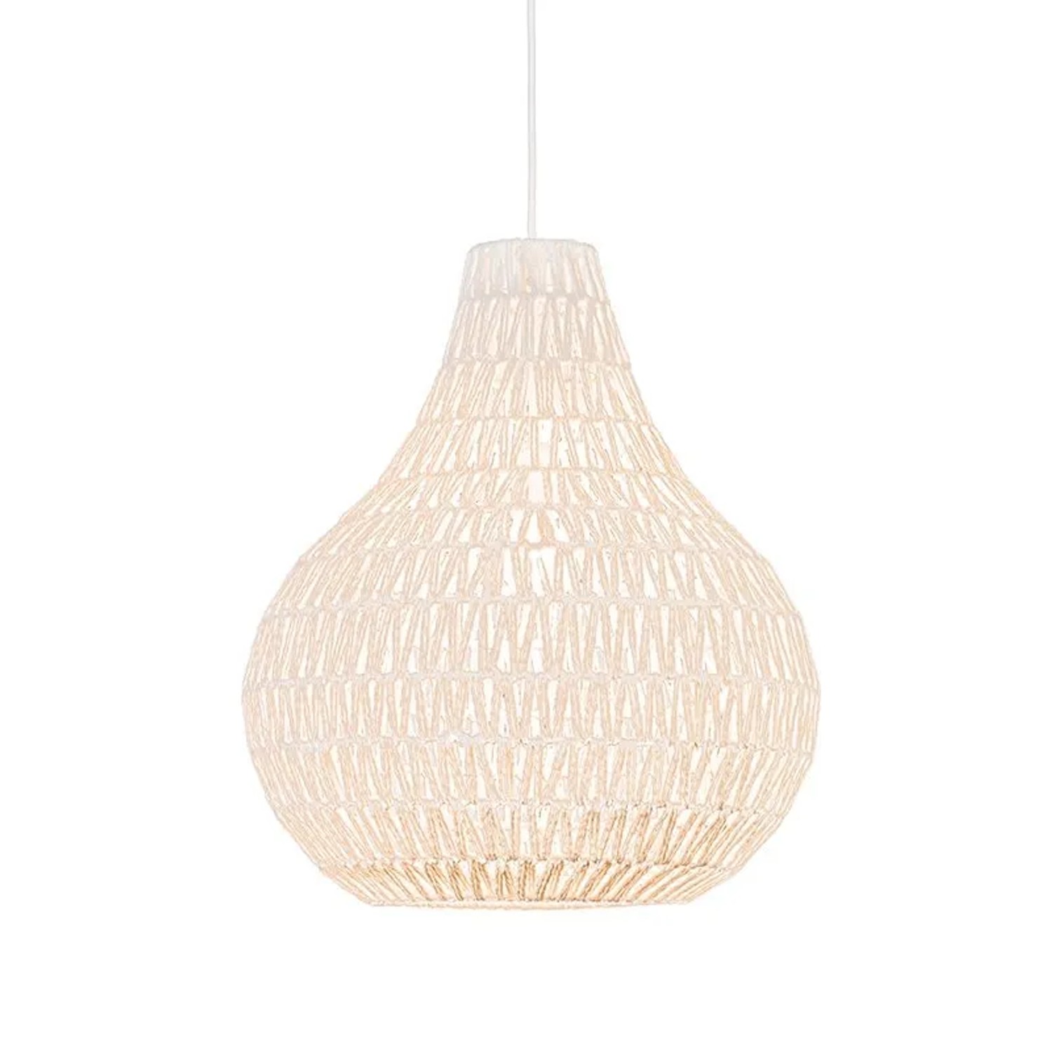 QAZQA Skandinavische Hängelampe Weiß 45 cm Lina Drop