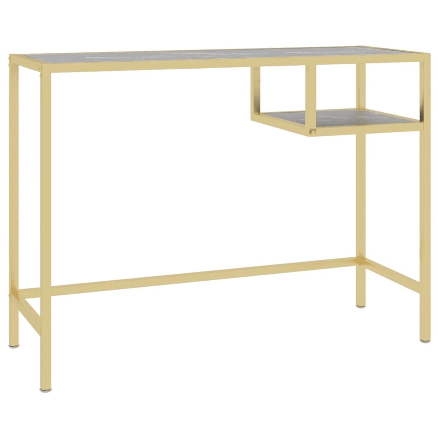 vidaXL Computertisch Schwarz Marmor 100x36x74 cm Hartglas 331627 günstig online kaufen