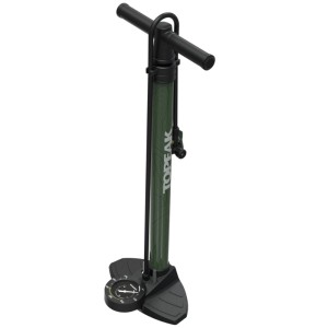 Topeak Joeblow Mountain ll Standpumpe, schwarz-grün, mit großem Manometer. Ideal für MTB-Reifen.