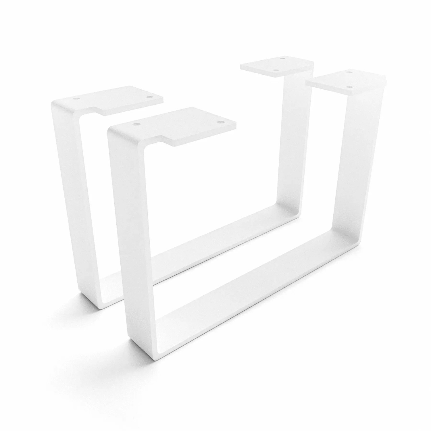 HEVVA Möbelfüße LUXEMBURG 20 cm Hoch 30 cm Tief 2er Set Weiß