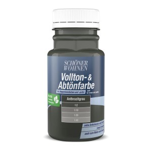 Schöner Wohnen Anthrazitgrau Abtönfarbe, 125ml Flasche.