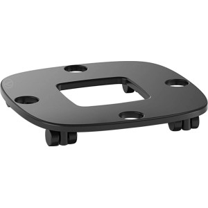 Schwarzer Lechuza Rolluntersetzer Pila Ø 30,5 cm für Pflanzgefäße, mobil durch Rollen.