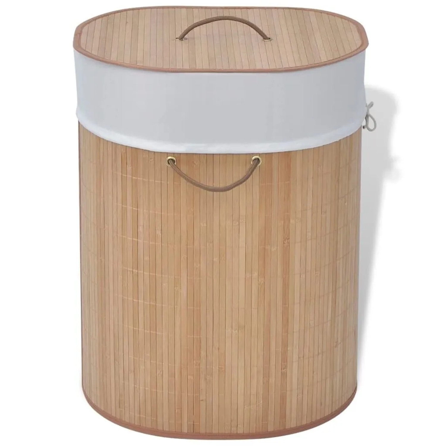 vidaXL Bambus-Wäschekorb Oval Natur 242727