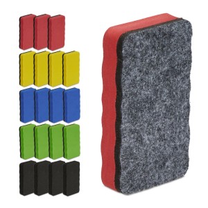 Relaxdays Whiteboard Schwamm 20er Set EVA Bunt Magnetisch 2 cm x 10,5 cm x 5,5 cm 10 g
