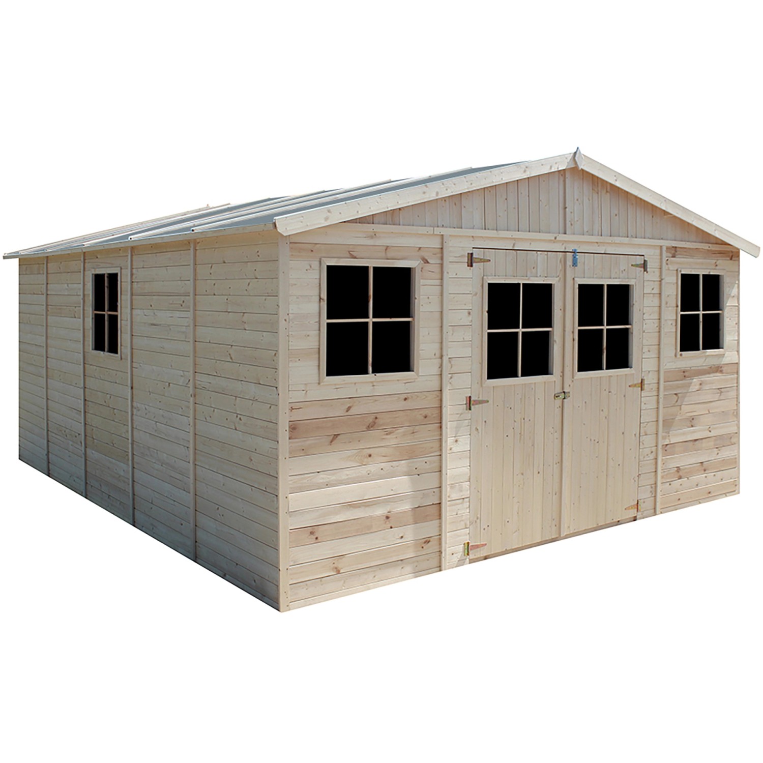 Timbela Gartenhaus Holz Abstellraum M333 19,77 m² mit Fenstern kaufen