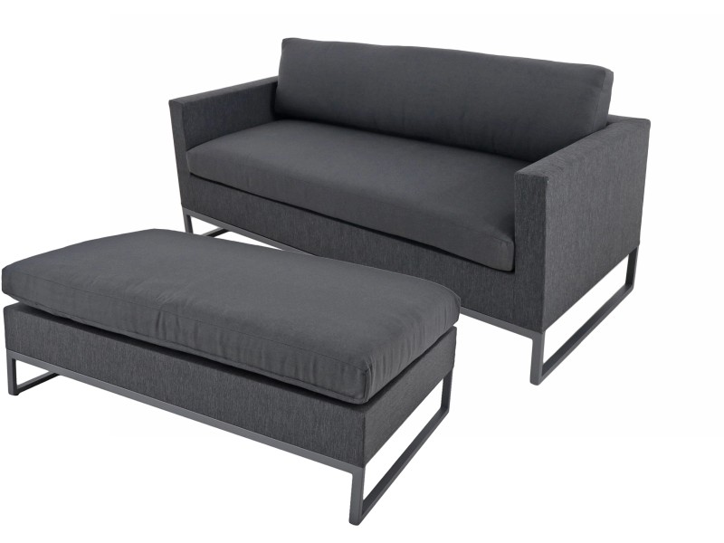 Garden Pleasure Sofa-Set Yara 2-teilig Anthrazit-Grau kaufen bei OBI