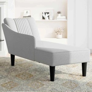 vidaXL Chaiselongue mit Rechter Armlehne Wolkengrau Stoff 4009805