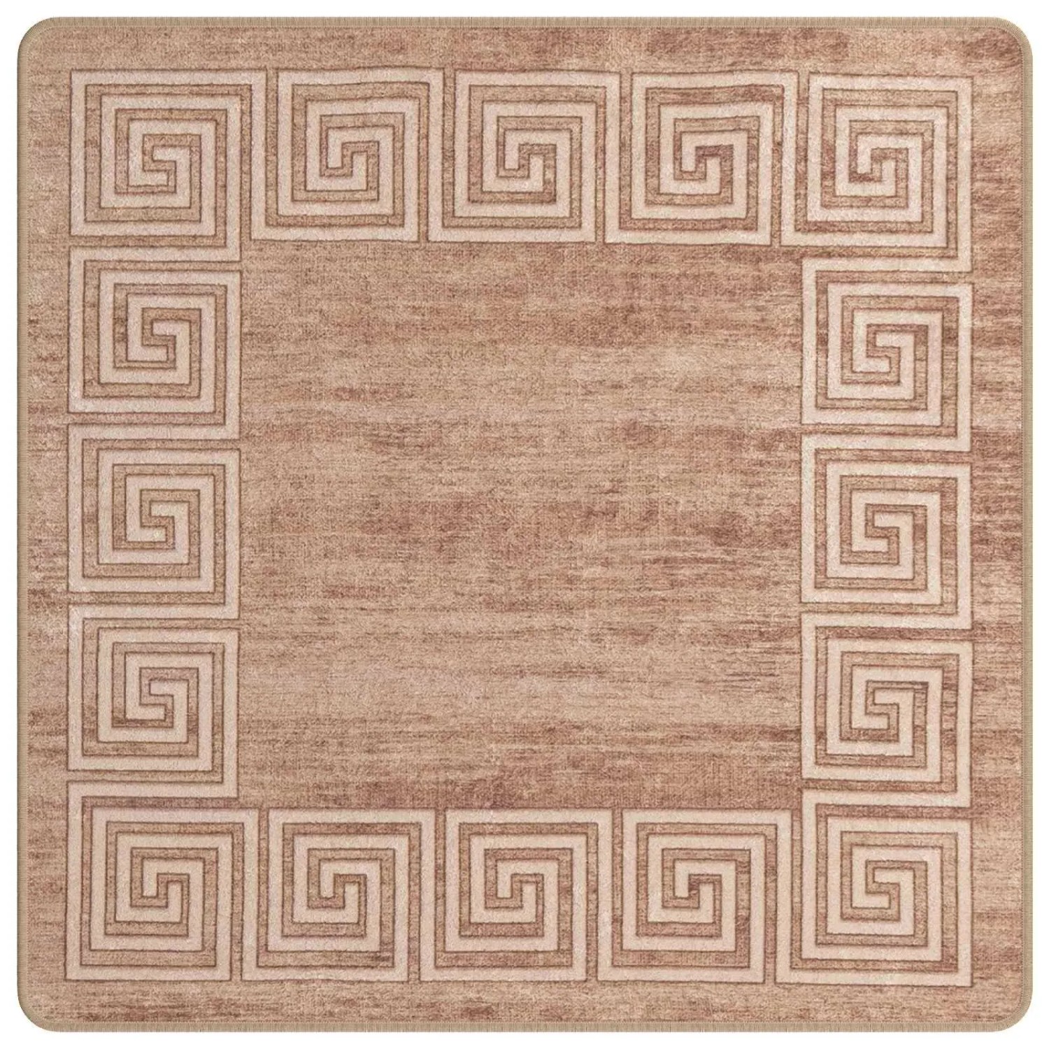 vidaXL Teppichläufer MARSA Weiß 100 x 100 cm Polyester und PVC 42023314