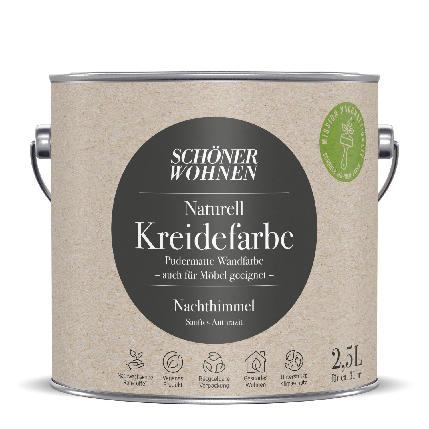 Schöner Wohnen Naturell Kreidefarbe Nachthimmel 2,5 l