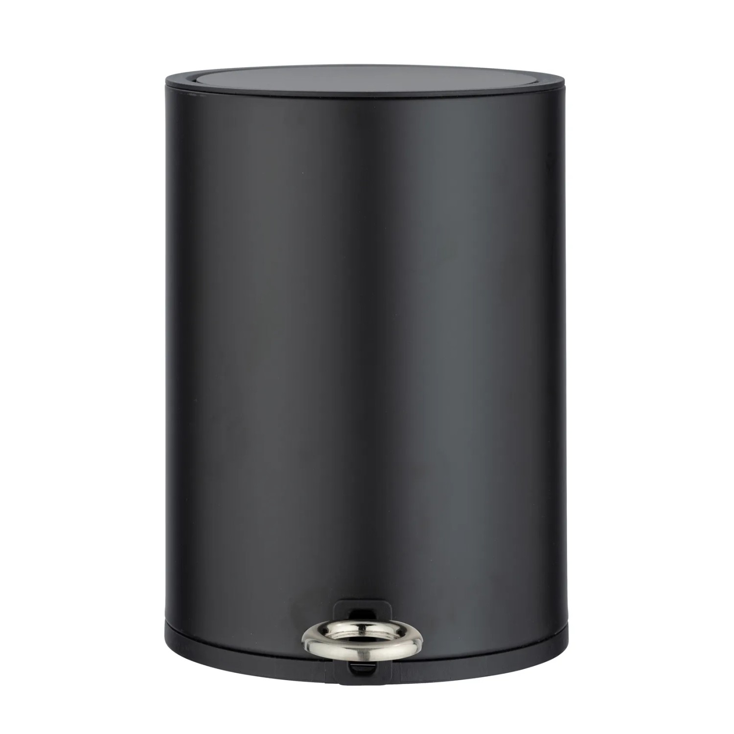 Schwarzer Wenko Kosmetik Tretteimer Monza, 3 Liter, mit Easy-Close-Funktion und Pedal.