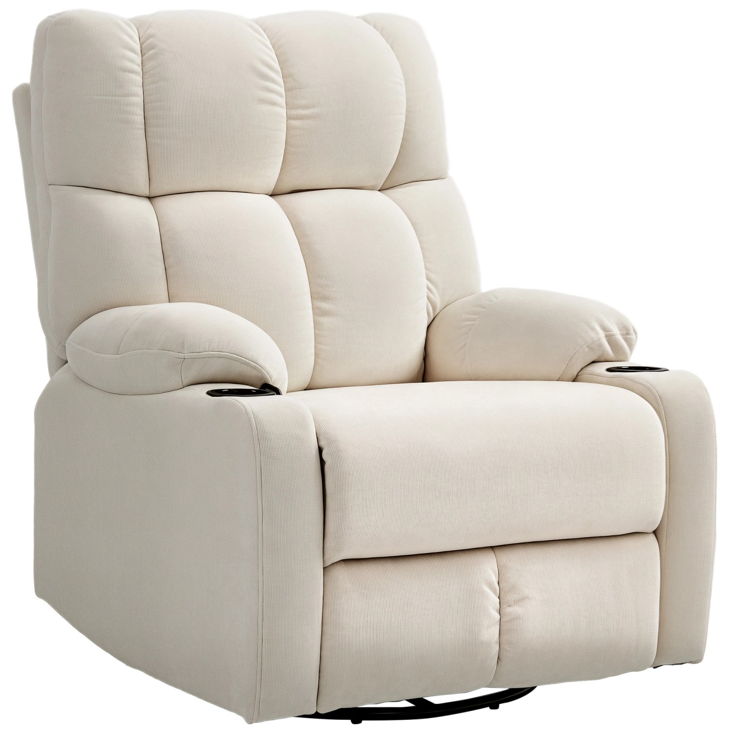 HOMCOM Relaxsessel Polyester Stahl Beige 88L x 96B x 108H cm günstig online kaufen