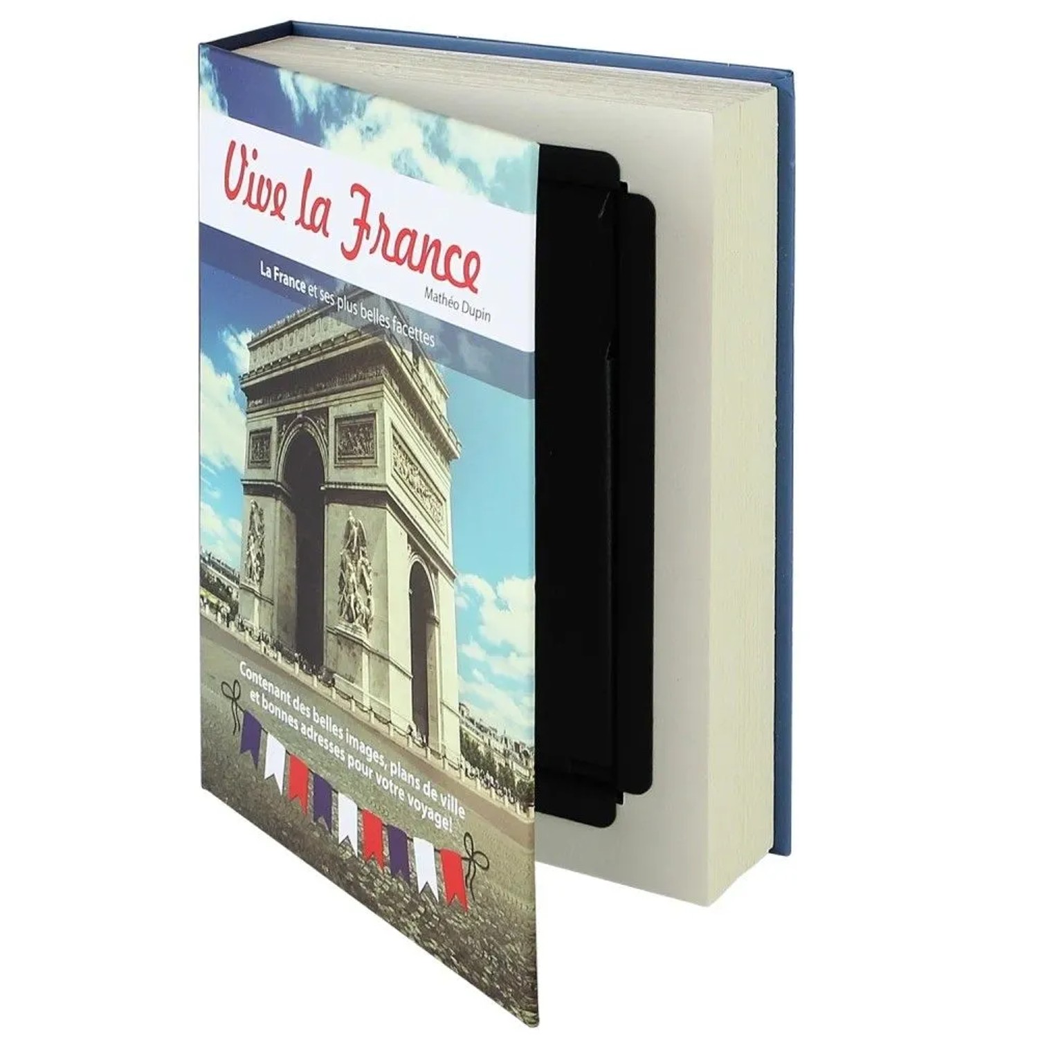 HMF 80925 Buchtresor Geldkassette Papierseiten 23 x 15 x 4 cm Frankreich