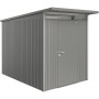 Biohort Gerätehaus AvantGarde A3, quarzgrau-metallic, mit Standardtür. Metall Gerätehaus für Garten.