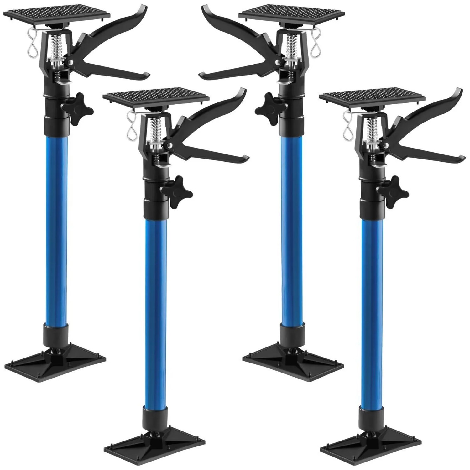 Tectake 4Er Set Türspanner Stufenlos Höhenverstellbar 51 115 Cm 20 X 8 X 51 Cm Blau