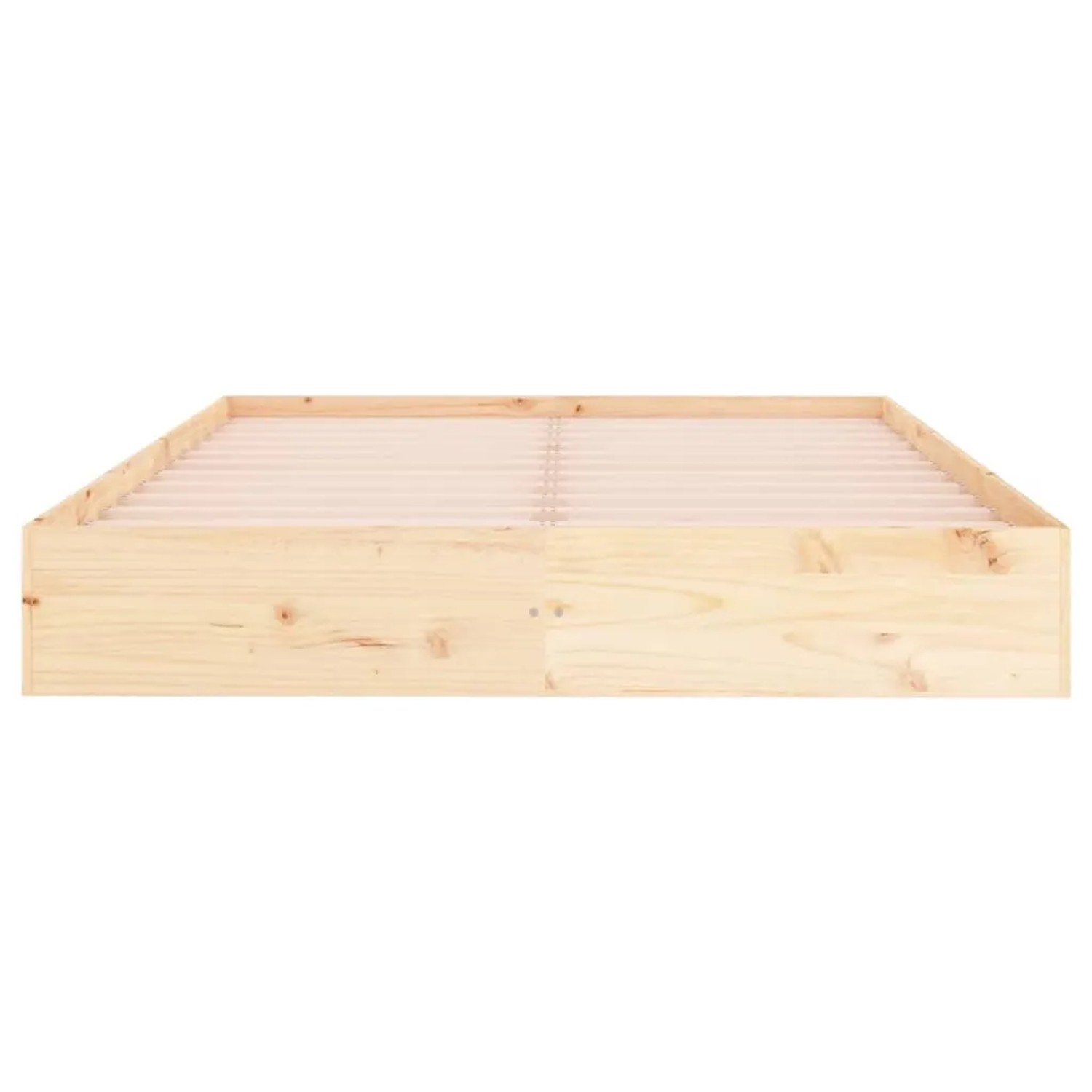 vidaXL Massivholzbett 140x200 cm: Bettrahmen aus Kiefernholz mit Lattenrost.