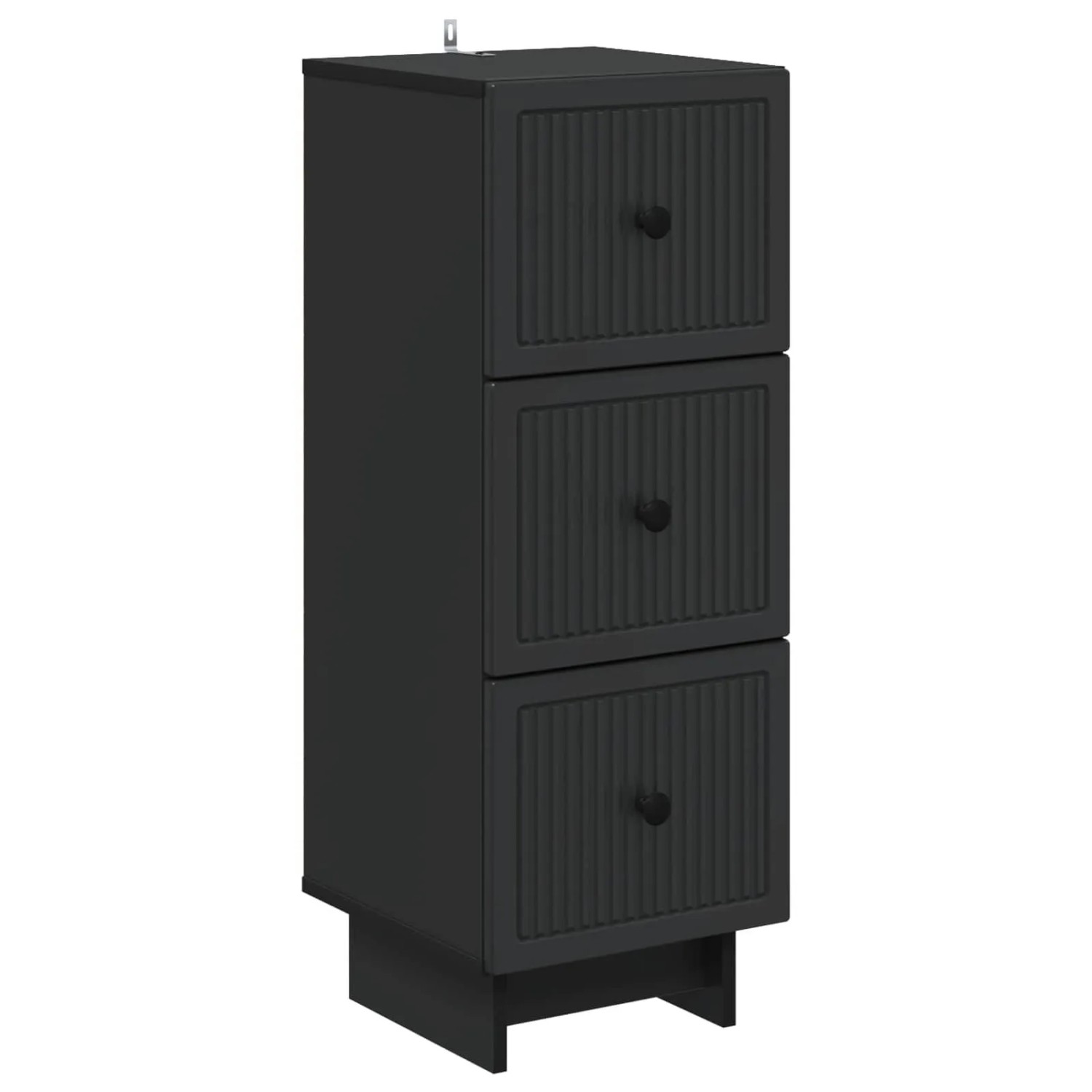 vidaXL Schubladenschrank Schwarz 33 x 34,5 x 90 cm Holzwerkstoff 893926