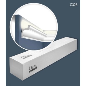 ORAC DECOR C328-Box Eckleisten Set, 16 Deckenleisten (32m) im Karton, weiße Zubehör für Paneele.