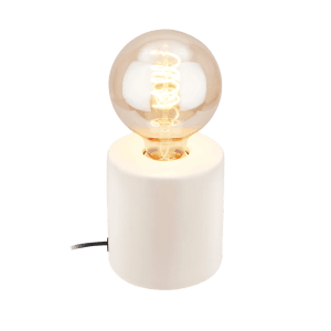 Brilo Tischleuchte Tubo, Keramik altweiß, mit E27 Leuchtmittel. Designlampe für den Innenbereich.