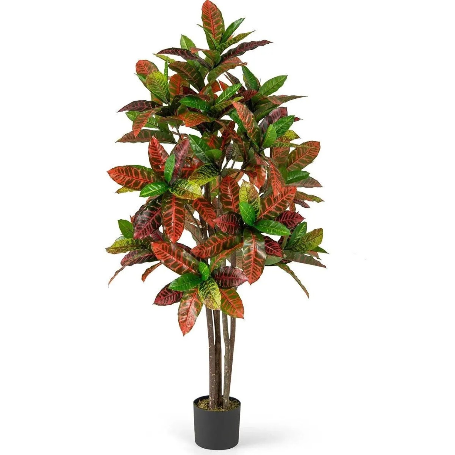 Costway 2er Set Künstliche Palme mit Blättern Zimmerpflanze Grün 140cm günstig online kaufen