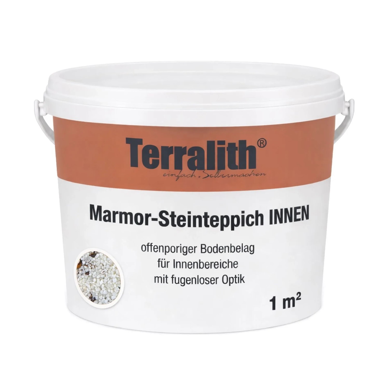 Terralith Edelsteinteppich Tigerauge Bianco 1 m² Innen