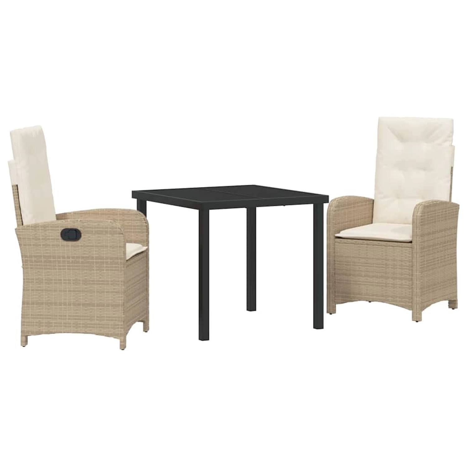 vidaXL Garten Essgruppe 3-Tlg Beige Poly Rattan 3380281 günstig online kaufen