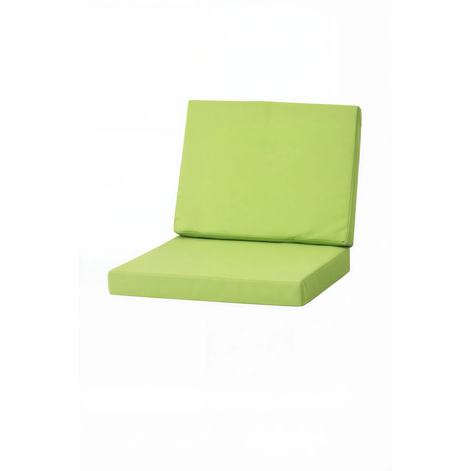 Setgarden Flat 6er Set Sitzkissen für Polyrattan Sessel 50x52x7 Sitz + 50x56 cm Rückenlehne 1tlg Lemon