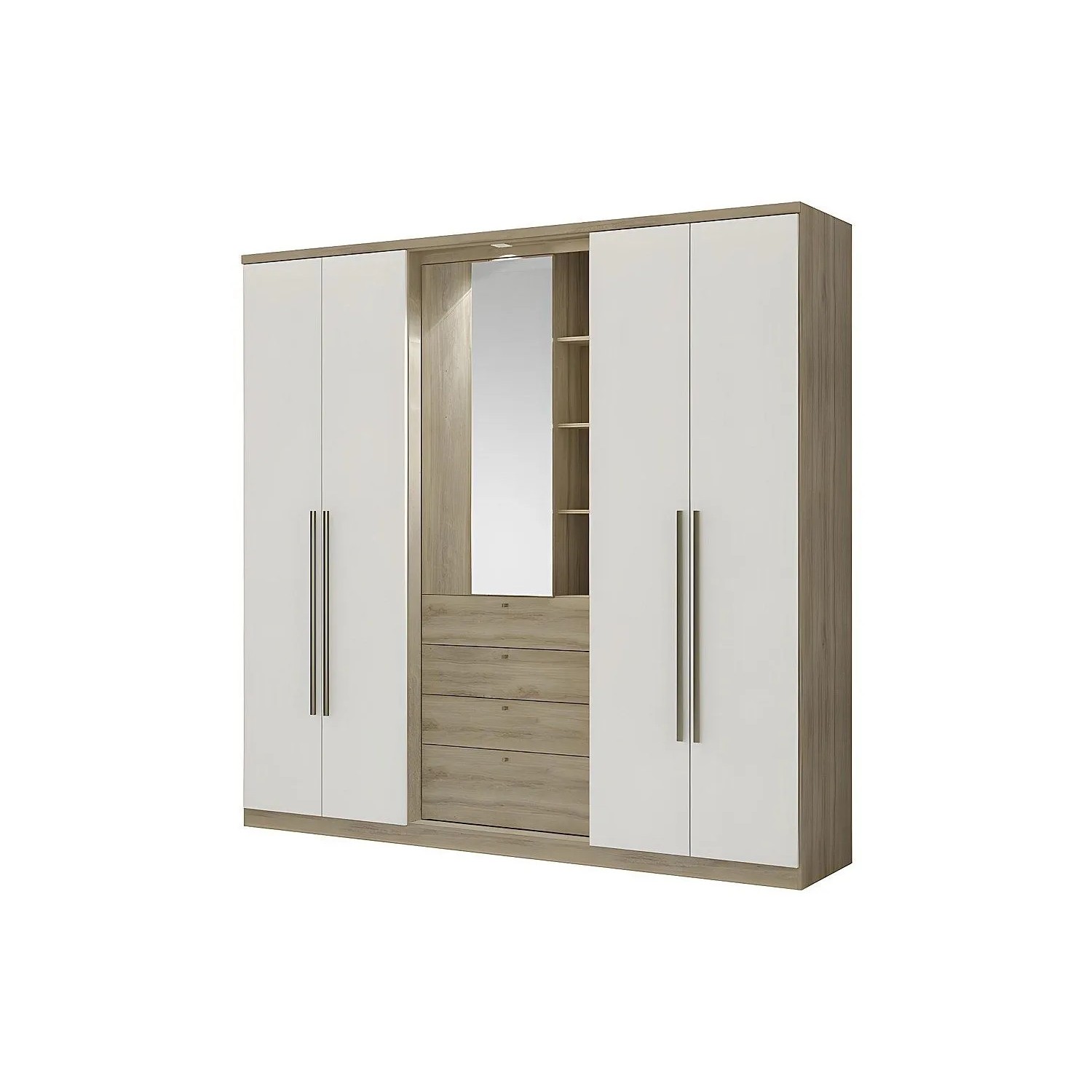 Vente-unique Kleiderschrank Isak Naturfarben Hell 240 cm