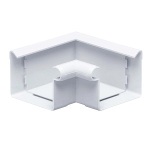 Inefa Rinnenwinkel 90 Grad Inneneck, weiße PVC Kastenrinne für Dachentwässerung.