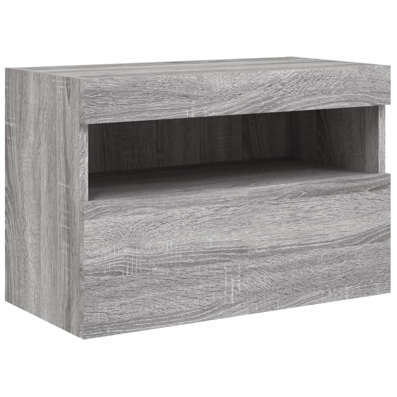 VidaXL TV-Wandschrank mit LED-Leuchten Grau Sonoma 60x30x40 cm günstig online kaufen