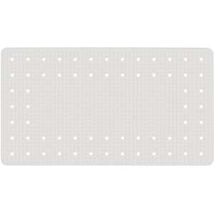 Weiße Wenko Wanneneinlage Mirasol, 69x39 cm, mit Saugnäpfen für sicheren Halt in der Badewanne.