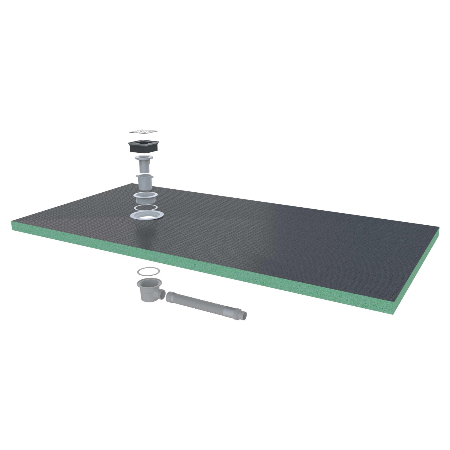 AICA 160x80cm XPS Platten 4cm Duschwanne Duschtasse Duschplatte Fliesenplat günstig online kaufen